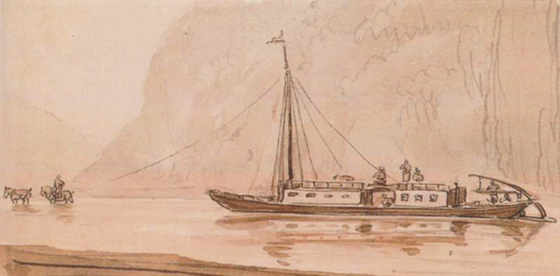 La barque de Namur à Liège